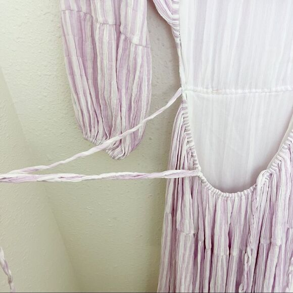 NWT Cinq A Sept Dress Lyle Striped Smocked Dress - Picture 7 of 12